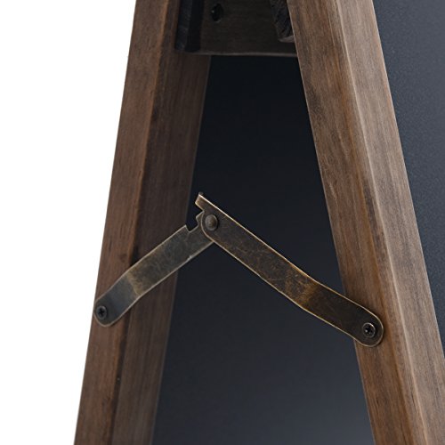 40" Double-Sided Standing Blackboard, Wooden A-Frame Rustic Chalkboard, Removable Archaistic Sidewalk Chalkboard, Indoor and Outdoor Menu Sign Board, Wedding Signage