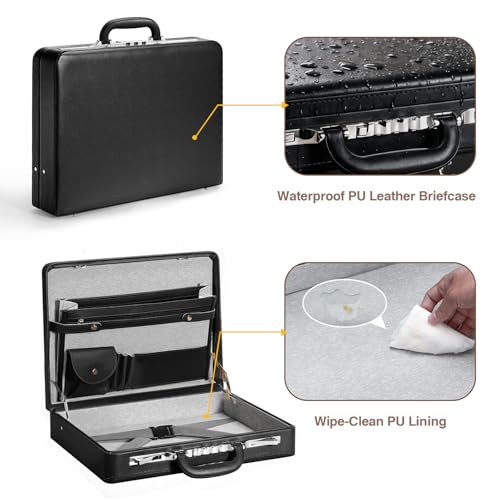 LOCKCURX Briefcases for Men, Anti-Theft Longwave Lock, 16 Inch Laptop - color: Black, size: Longwave Lock