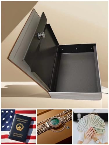 Book Safe with Key Lock - Hidden Diversion Safe for Cash & Jewelry, Anti-Theft Fireproof Money Storage Box (9.5x6.2x2.2 Inch) | Hollow Book Secret Safe for Home/Office/Travel (Butterfly - Key Lock) - color: Butterfly - Key Lock
