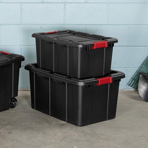 Sterilite Industrial Storage Tote with Lids for Garage, 15 Gallon, 18-Pack - size: 15 Gallon, style: 18 Pack