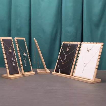 Necklace Display Stands for Selling Necklace Holder Set 3PCS Gray - color: Gray