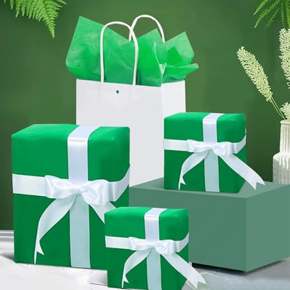 woric 160 Sheets Green Tissue Paper for Gift Bags 20 X 14 Inches - color: Green