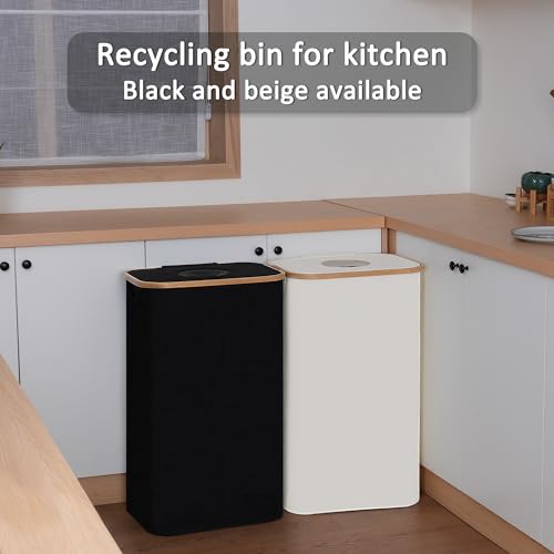 iEGrow 110L Recycling Bins for Kitchen,29Gal Recycle Bins with Lid,Green - color: Green, size: 29 Gallons - No Wheels