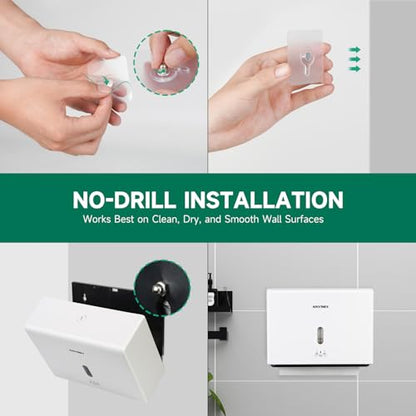 anydry 200-Sheet Paper Towel Dispenser Wall Mount (Folded Size ≤ 10 x 3.1) - color: Soft White