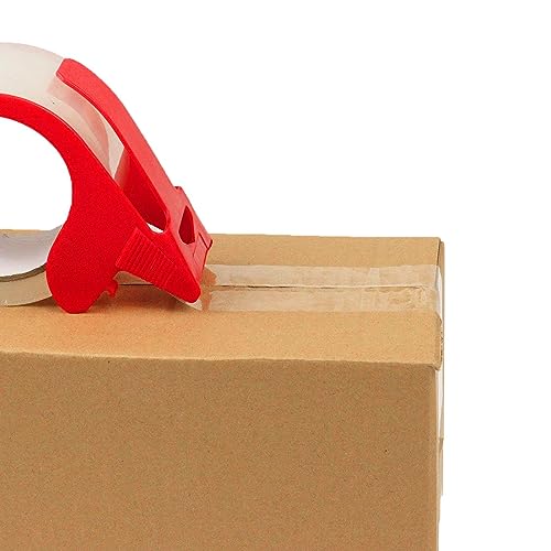 2-Pack No Noise Clear Packing Tape with Dispenser,2.7mil x 1.88" x 55Yds Heavy Duty Noiseless Packing Tape,Clear Packaging Tape for Shipping, Industrial Grade Moving Tape for Boxes COSIMIXO - color: Clear