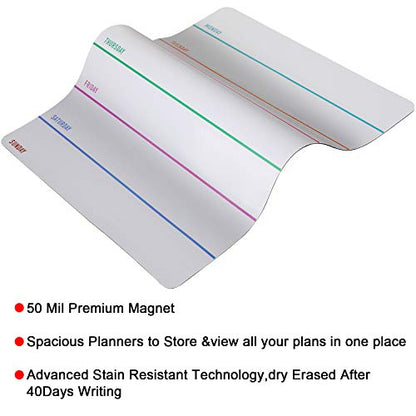 Outus 2 Pieces Magnetic Weekly Dry Erase Boards Erasable, Chic Style - style: Chic Style