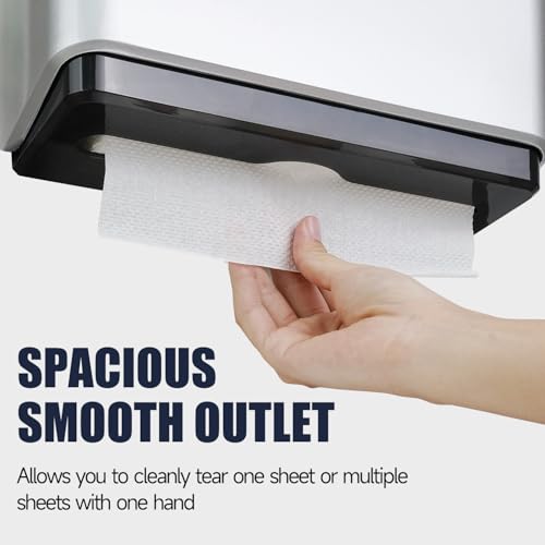 AIKE 200 Sheets Wall Mount Paper Towel Dispenser,Fit Multifold Paper,Silver - color: Silver