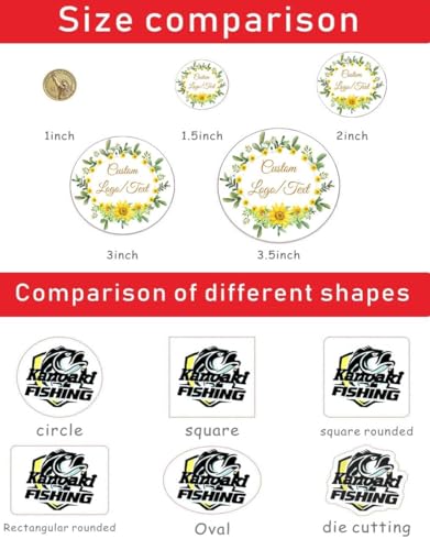 Custom Stickers for Weddings, Birthdays & Businesses - Personalized Labels with Your Logo - Waterproof, Fade and Heat Resistant - Pack of 100-1000 (Custom Image, 6 Inch) - color: Custom Image, size: 6 Inch