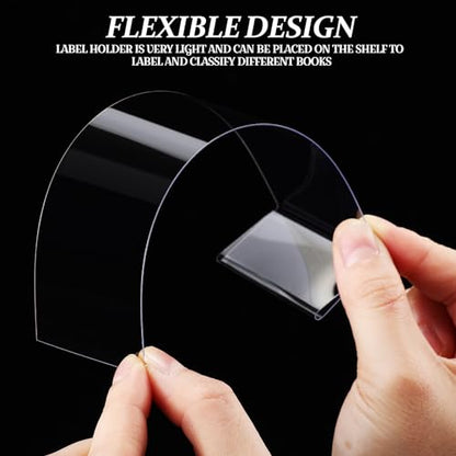 Containlol 15 Pcs Moveable Shelf Label Holder for Library, 2 x 1 Inch - size: 2 x 1 Inch