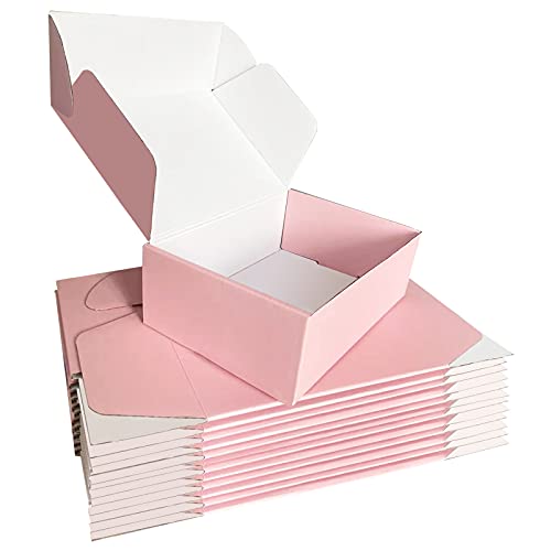 SNOGSWOG 28 Pack 9x6x3 inches Pink Shipping Boxes for Small Business, Small Corrugated Cardboard Gift Box for Mailing,Shipping,Storing,Christmas Gifts Wrapping - size: Pink 9x6x3 Inches