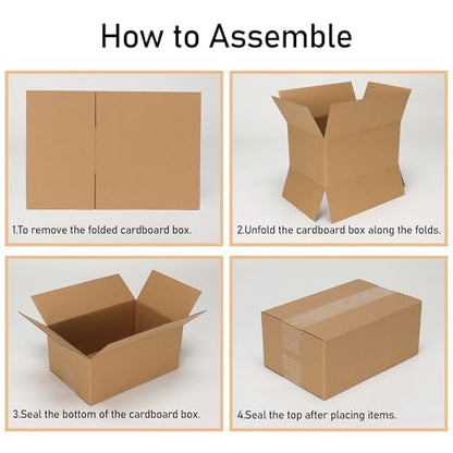 CRUGLA 40 Packs 9x6x4 Shipping Boxes, Brown Mailing Boxes - size: 9x6x4 Inch