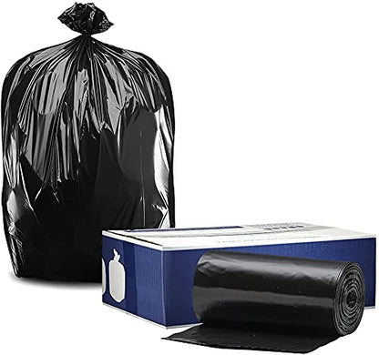 Plasticplace 32 Gallon Trash Bags Garbage Can Liners for Toter, Heavy Duty Contractor Black Garbage Bags, Leak-Proof, Tear-Resistant Can Liners, 44” x 54”, 50 Count Trashbags Yard Waste 1.5 Mil