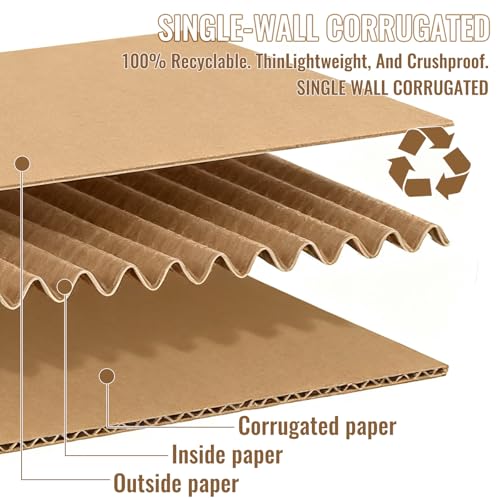 25-pack Shipping Boxes 18"L x 12"W x 3"H Small Heavy Duty Corrugated Cardboard Boxes for Packing Moving Storage Mailer Small Business 50 Lbs Weight Capacity Reusable Shipping Carton