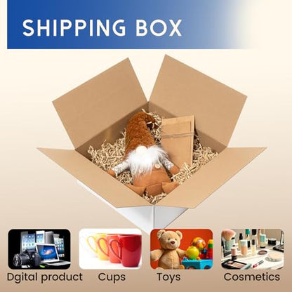 Mefleet 12x12x5" Shipping Boxes 25 Pack Corrugated Cardboard Box White - size: 12x12x5 inches (25 Pack)