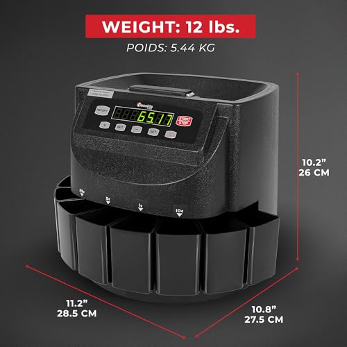 Cassida C200CAD Canadian Coin Sorter, Counter and Roller - size: Medium (C200 CAD - 300 coins)