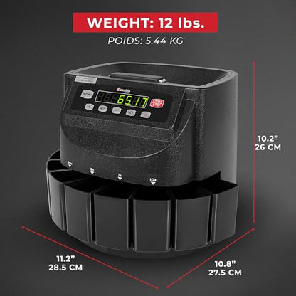 Cassida C200CAD Canadian Coin Sorter, Counter and Roller - size: Medium (C200 CAD - 300 coins)