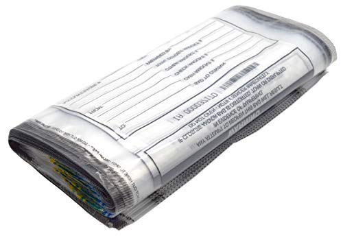 Secur-Pak Deposit Bags - Pack of 100 - Bill Capacity - color: Clear, size: 15x20 (6000 cap)
