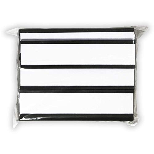 SmartSign Magnetic 'C' Channel Label Holders for Metal Racks and Shelves | 1" x 4" Pack of 25 - size: 1" x 4"