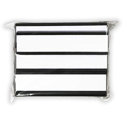 SmartSign Magnetic 'C' Channel Label Holders for Metal Racks and Shelves | 1" x 4" Pack of 25 - size: 1" x 4"