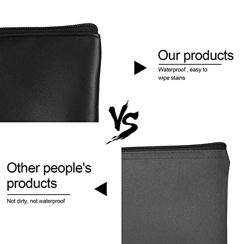 2 Pieces Money Bags with Zipper, 11x6.1 inch Money Pouch, Bank Bag, Cash Bag, Check Wallet, Cosmetics - color: Black, size: 2 Pieces