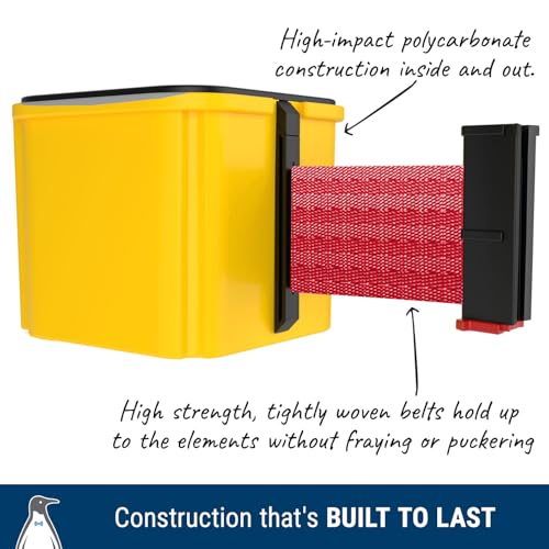Wall Mounted Black Retracta-Belt 20' Black Belt Barrier - color: Black Case w/ Black Belt, size: 20' Belt