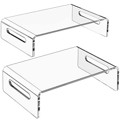 Zimilar 2 Pack Monitor Stand Riser, Acrylic Monitor Stand for Computer