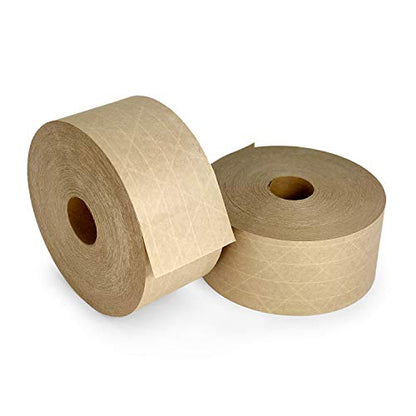 IDL Packaging 2.83" x 450' Water-Activated Kraft Gummed Tape, 30lb (2-Pack) - color: Brown, 30 lbs