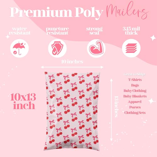 Pretty Package Store Poly Mailers 10x13, Cherry, 100 Pack - color: Cherry, size: 10x13