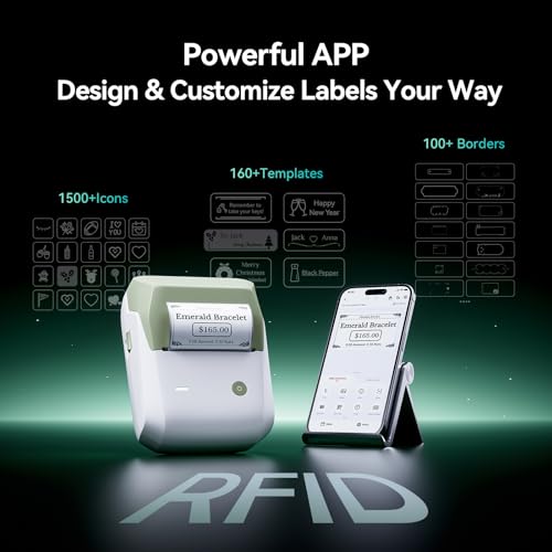 NIIMBOT B1Pro Label Maker, 300DPI HD Sticker Printer for Photo, Green - color: Green