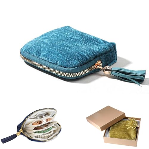 Travel Jewelry Case Organizer for Women - color: Light blue