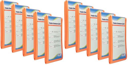 NOVAMEDIC Pack of 10 First Aid Padded Universal Aluminum Splints - 36 inch, Brace for Splinting Hands, Legs, Wrist, Ankle and Fractured or Injured Limbs, Flat Folded, Waterproof - size: Pack of 10
