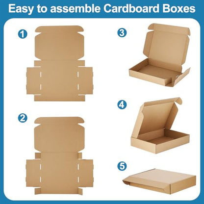 Famagic 30 Pack 11x8x2 Brown Shipping Boxes for Small Business, Book, Gifts - color: Brown, size: 11x8x2" 30pcs
