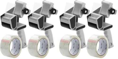 Mr. Pen- Heavy Duty Packing Tape Dispenser Gun, 2 Inch (Pack of 2) - color: Black, size: 4 Pack