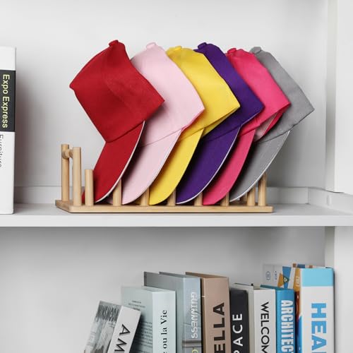 Bamboo Hat Rack – 1-Pack Hat Organizer for Baseball Caps, Free-Standing Hat Holder for 18 Caps, Ideal for Closet, Bedroom, Dresser