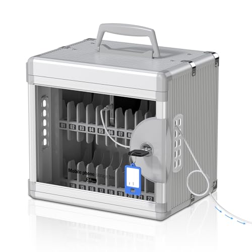 Glosen 24 Slots Cell Phone Locker with Key for Classroom, Phone Storage Box - size: 24slots