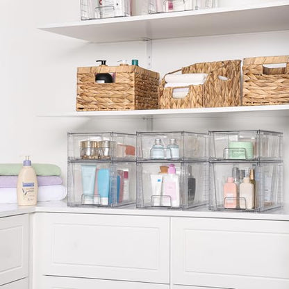 Vtopmart Clear Stackable Storage Drawers, 8 Pack Medium Set - style: 6 Medium+2 Small