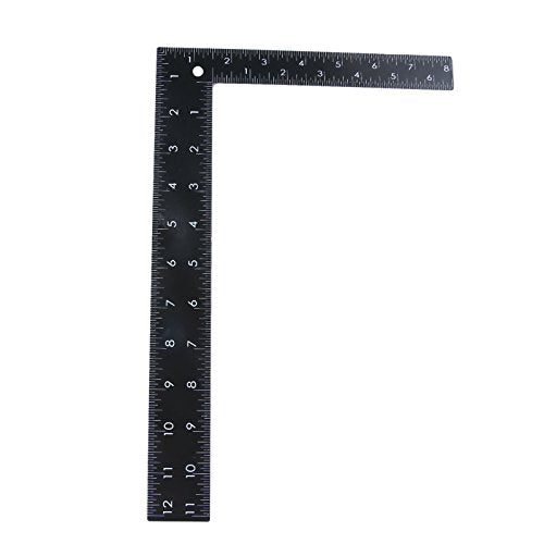 2PCS Metal L Square Ruler,90 Degree Right Angle Metric and Inches Ruler