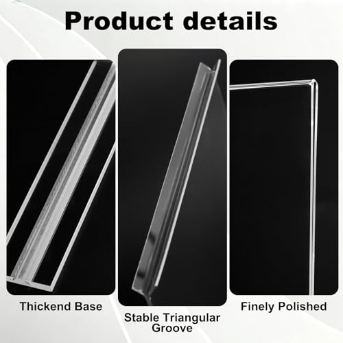 xydstay 8.5 x 11 Acrylic Sign Holder 6 pack, Clear Table Display Stand