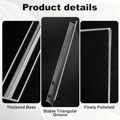 xydstay 8.5 x 11 Acrylic Sign Holder 6 pack, Clear Table Display Stand