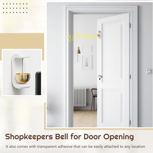 Zonon 4 Pcs Magnetic Wooden Doorbell Chime, Nature Beech and White - color: Nature Beech and White