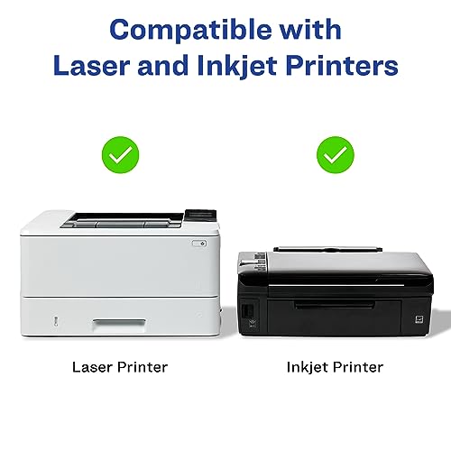 Avery® Matte White Removable Square Labels, Sure Feed® Technology, Print-to-The-Edge, 3/4" x 3/4", 4,000 Removable Labels, Laser/Inkjet Printable - style: 4,000 labels