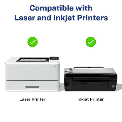 Avery® Matte White Removable Square Labels, Sure Feed® Technology, Print-to-The-Edge, 3/4" x 3/4", 4,000 Removable Labels, Laser/Inkjet Printable - style: 4,000 labels