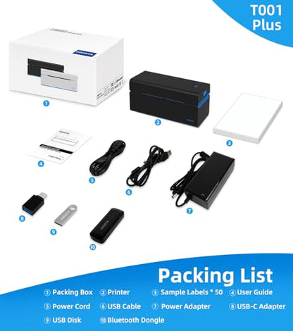 ORGSTA Bluetooth Thermal Shipping Label Printer, 4x6 Shipping Label Printer - color: Black