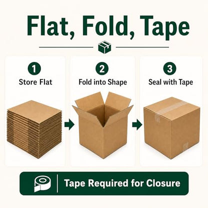 8x8x8 Brown Kraft Shipping Boxes for Small Business, 20 Pack - size: 8x8x8 Inch