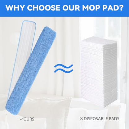 48" Microfiber Pad for Rubbermaid Commercial 48 Inch Mop Head - 4 Pack Replacement Wet & Dry Commercial Reusable Cleaning Mop Refills Fit for Any Microfiber Flat Mop System 48" - color: Blue-48inch-4pack