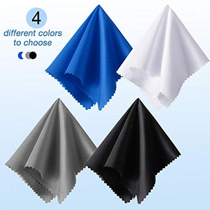 Frienda 12 Pack Large Glass Cleaning Cloth, Black, White, Gray, Royal Blue - color: Black, White, Gray, Royal Blue