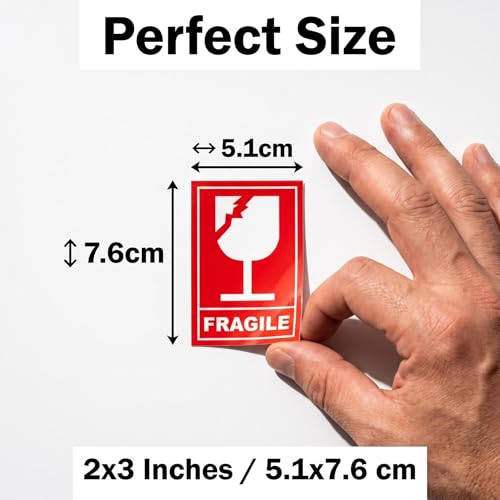 1pc Glass Sticker Mailing Postage Parcel Sticker Label Handle with Care Shipping Labels for Shipping Box, Carton, Parcel, Package, Pallet & More