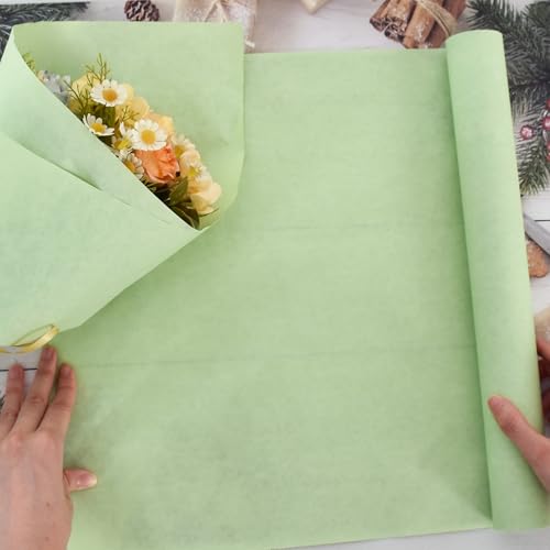 BEISHIDA Sage Green Gift Wrapping Paper Roll, 15in X 32ft Kraft Bulletin Board Paper Gift Wrap for Christmas Mother's Day Valentine's Day Graduation, Flower Wrap - color: sagegreen