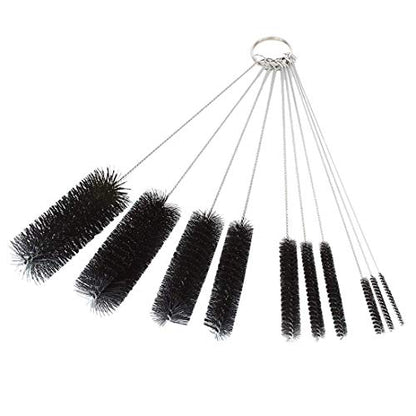 Long Straw Brush, Nylon Pipe Tube Cleaner 8.2-ihch 10 Different Diameters Set of 10 - size: 10 piece set