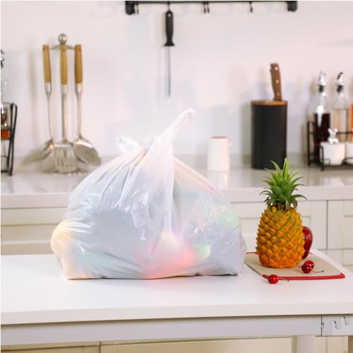 Kisston Jumbo Size Plastic T Shirt Bags, 28" X 17", White, 400 Count - color: White, size: 28" x 17"